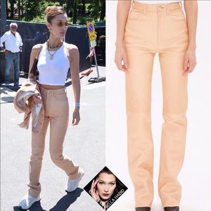 helmut lang femme hi bootcut leather